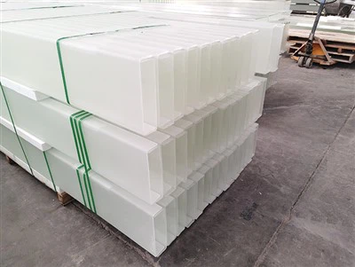 262(L)X60(A)X7(T)Mm Vidro em forma de U Fácil instalação para materiais de construção